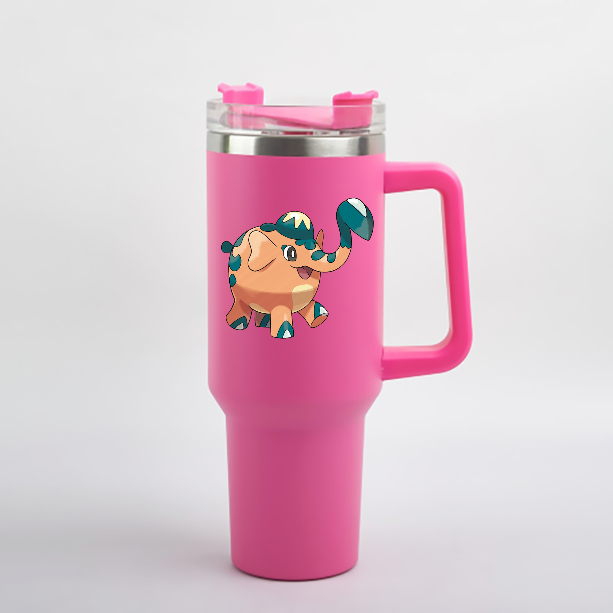 （画像用） ポケットモンスター Pokémon 1200mL車用タンブラー - クリスタルステッカー（プラスチックストロー付き）